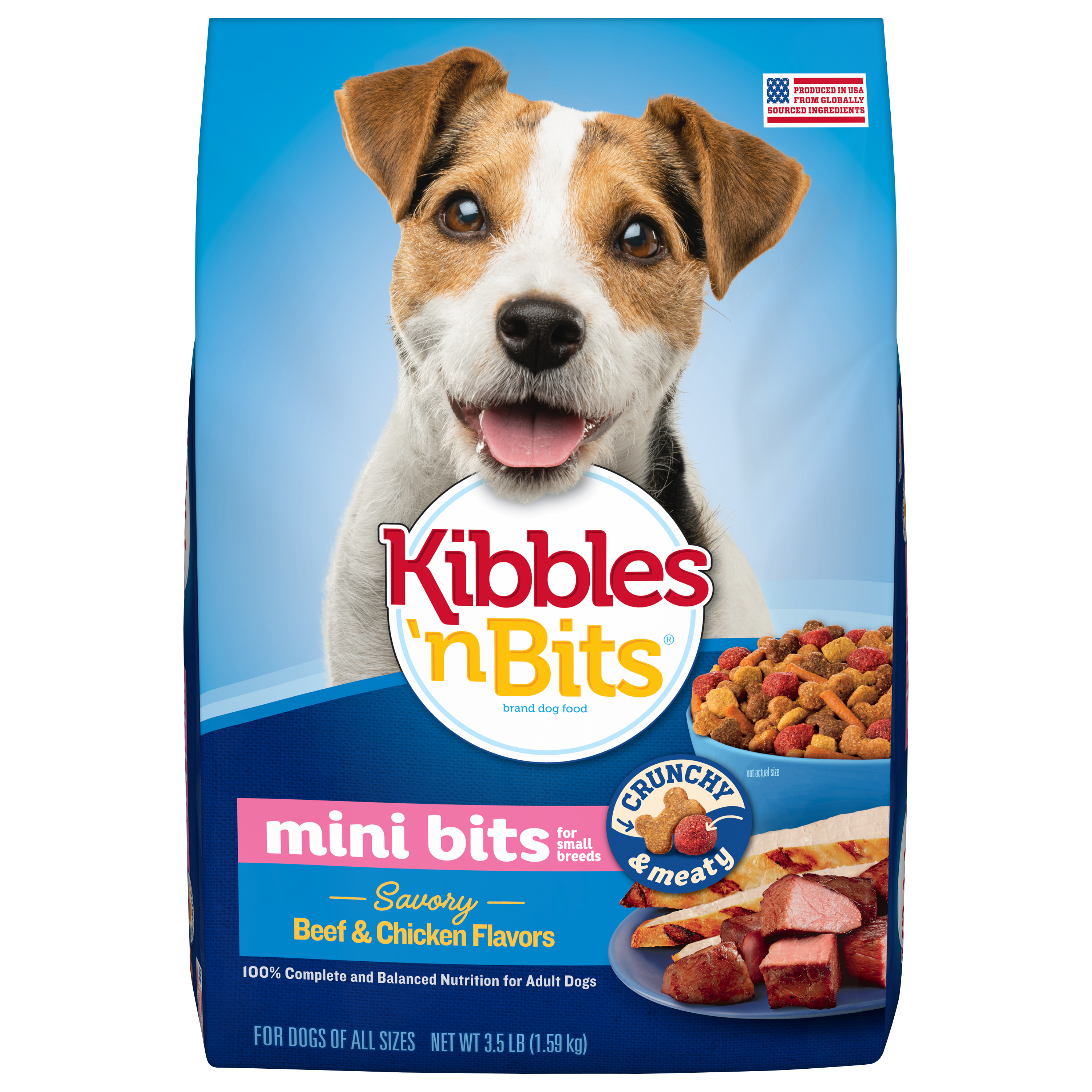 Kibbles n Bits Mini Bits Small Breed Beef Chicken Dry Dog Food